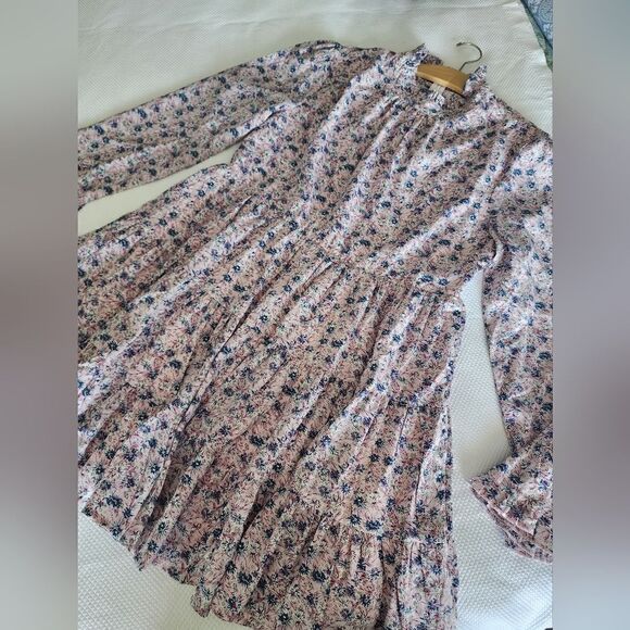 Vada Winter tiered babydoll floral barbie cottagecore peaseant boho dress - Picture 9 of 16